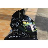 ราคา หมวกกันน็อคหุ้มคางแว่น 2 ชั้น RAIDEN พิเศษมี option หูแมว (40663933468)