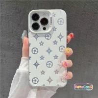 ราคา เคสโทรศัพท์สีเงินลายดอกไม้เต็มจอ เหมาะกับ iPhone 16 11 15 14 13 12 Pro Max XR X XS Max 8 7 6 เคส ไอโฟน iPhone (55502656289)