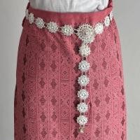 ราคา เข็มขัดสีเงินขาวเครื่องประดับชุดไทยชุดล้านนา ใส่ประดับคู่กับผ้าซิ่น (24883171896)