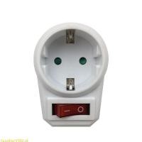 ราคา SUN ยุโรปปลั๊กแปลง 1 ถึง 1 Way Power Adapter Adaptor พร้อมสวิตช์ 16A AC 250V EU Travel Socket (49202919649)