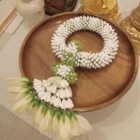 ราคา พวงมาลัยพลาสติก พวงมาลัยดอกพุด พวงมาลัยกร พวงมาลัยไหว้พระ พวงมาลัยหน้ารถยนต์ สีเขียว-ขาว 7ชาย (4242954718)