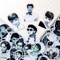 ราคา ★★★ Audrey Hepburn Q-1 Classical Black & White Diary Manual สติ๊กเกอร์ ★★★ 50pcs/set DIY Fashion Album Decor สติ๊กเกอร์ (15562525766)