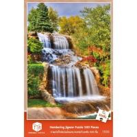 ราคา Jigsaw Puzzle ตัวต่อจิ๊กซอว์ 500 ชิ้น T033 Landscapes วิวธรรมชาติ Waterfall รูปน้ำตก MagicLand6 (2274315349)