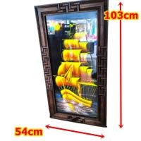 ราคา ภาพมงคลติดผนัง ภาพเรือสำเภาเงินสำเภาทอง ขนาดใหญ่ กว้าง54cm ยาว103cm พร้อมกรอบไม้สัก (28682515123)