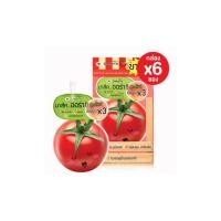 ราคา (ยกกล่อง/6ซอง) Smooto Tomato Gluta Aura Plus Sleeping Mask 10g.สมูทโตะ โทเมโท กลูต้า ออร่า พลัส (29137993184)