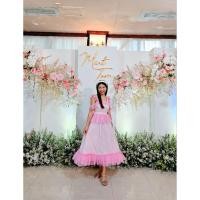 ราคา ชุดกระโปรงฟรุ้งฟริ้งสีชมพู Size S (52851597221)