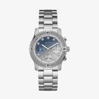 ราคา Guess นาฬิกาข้อมือผู้หญิง Confetti Crystal Glitter Silver รุ่น W0774L6 (6035861313)