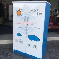 ราคา ตู้เสื้อผ้าเด็กขนาดกว้าง80cmสูง120cm ลึก54 cm มีหลายลายนะครับ มีลาย Sunday (2597593030)