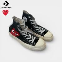 ราคา รองเท้า Converse มือสอง Converse X Play Comme สีดำ หุ้มข้อไซส์ 8.5 (27 cm) *รูเชือกหลุด 1 จุด (49704104814)