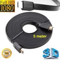 ราคา HDMI High Speed 5M 1080p 3D VER 1.4 สายแบบอ่อนแบนยาว 5เมตร (Black) (12628899073)