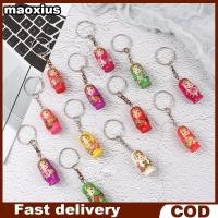 ราคา Maoxius 12 ชิ้น Matryoshka รัสเซียตุ๊กตาแหวนหยดไม้พวงกุญแจตกแต่งคริสต์มาส VN (48656062074)