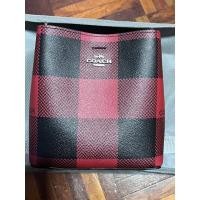 ราคา used coach mini bucket ลายสก็อตสีแดงดำ (13689783488)