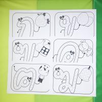 ราคา สื่อการเรียนรู้ พยัญชนะไทย ก.ไก่ - ฮ.นกฮูก สามารถใช้กับปากกา Dot Marker (7273646451)