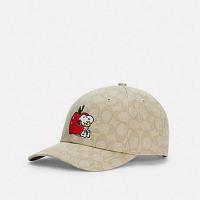ราคา หมวก COACH X PEANUTS SNOOPY SIGNATURE (COACH 5859)สีกากีอ่อน/แดง (14634458707)