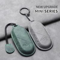 ราคา Leather Car Remote Key Case Fob Cover Protector Holder Shell for Bmw Mini Countryman Cooper One 2023 2024 Accessories Ke (28126684669)