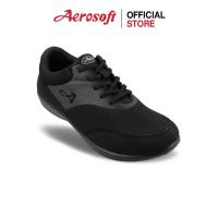 ราคา Aerosoft (แอโร่ซอฟ) รองเท้าผ้าใบผู้หญิง เพื่อสุขภาพ ผ้าใบสีดำ รุ่น SN7712 (23922460356)