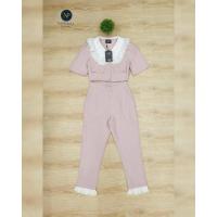 ราคา พร้อมส่ง Nannapat ชุดเซ็ทเสื้อแขนสั้น ผ้าลูกไม้สีชมพูหวาน ลุคคุณหนู (3868359376)