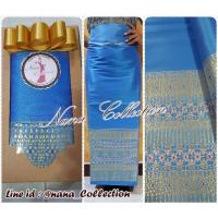 ราคา ผ้าถุงไทย ผ้าไหมล้านนาเป็นของขวัญ ของฝากให้คุณย่า คุณยาย ญาติผู้ใหญ่ใส่ ผ้าถุงเป็นของขวัญ ผ้าถุงสีพื้น ผ้าไหมลายเชิง2หลา (3319376341)