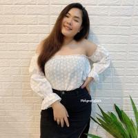 ราคา เสื้อเปิดไหล่คนอ้วน​ เสื้อเปิดไหล่สาวอวบ (6238469464)