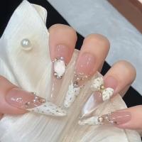 ราคา ครีมสไตล์ชาแนลสวมใส่เล็บแสงหรูหราเล็บแพทช์ผลิตภัณฑ์สําเร็จรูปไวท์เทนนิ่งชาแนลสไตล์มุกเล็บแพทช์เล็บปลอม2026.2.4 (28994189510)