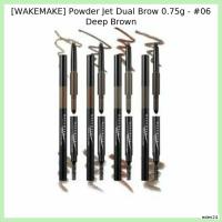 ราคา [WAKEMAKE] Powder Jet Dual Brow 0.75g - #06 Deep Brown / Defined ยาวนาน โดย eden24 (50903569489)