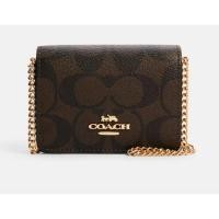 ราคา Coach แท้% พร้อมส่งMini Wallet On A Chain In Signature Canvas (23449938110)