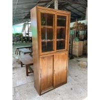 ราคา ตู้ไม้สักเก่า บานเลื่อน ไม่รวมส่ง (19521347169)