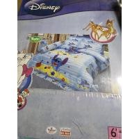 ราคา ชุดผ้าปูsatin ลิขสิทธิ์แท้ลายสติช 6ฟุต 5ชิ้น (29265613252)