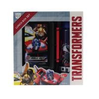 ราคา Transformers Optimus Prime & Bumblebee Roll-Out 3 In 1 School Childrens Purple Lunch Box Set พร้อมช้อนและขวด (22843524180)