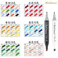 ราคา Skin Tone Brown Series Red Series Double-Headed Pink Blue Marker Oily Flesh Color Series Green Series Single Yellow Series AAP9 (48604219319)