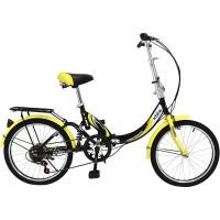 ราคา K-BIKE จักรยานพับได้ FOLDING BIKE 20 นิ้ว เกียร์ 6 Speed รุ่น 20TC601 New Design (เหลือง/ดำ) (801417361)