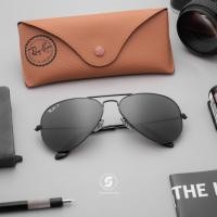 ราคา Ray Ban RB3025 002/58 Aviator Polarized All Black (24819736434)