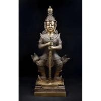 ราคา ท้าวเวสสุวรรณ หน้าเทวดา วัดตรีทศเทพวรวิหาร ปี2552 เนื้อทองเหลือง สูง25.5นิ้ว (25627672227)