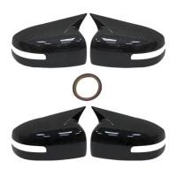 ราคา For Mitsubishi Lancer X 10 EX EVO 2013-2016 Black/Carbon Side Door Rearview Mirror Cover Cap Trim S (41028504905)