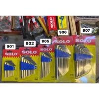 ราคา ชุดปะแจหกเหลี่ยม กุญแจหกเหลี่ยม 8-10ตัว/ชุด SOLO รุ่น NO. 901 / 902 / 905 / 906 / 907. ชุดหกเหลี่ยม ของแท้100% (22256435152)
