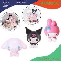 ราคา ตกแต่งเค้กน่ารัก Kuromi Melody Cinnamoroll พลาสติก Sanrio ตุ๊กตาเค้ก Topper ตกแต่งตารางตกแต่ง玉狗蛋装饰 (40717797755)