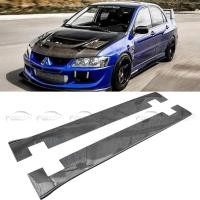 ราคา For MITSUBISHI EVO10 EVO 10 Carbon Fiber Side Skirts Apron Extension Lip 2008-2009 Auto Tuning (47104028659)