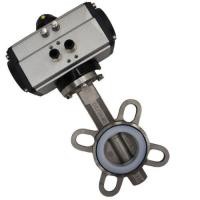 ราคา 2 inch 3-way Pneumatic Actuated Butterfly Valve Double Acting Valve Hotsale (24972452981)