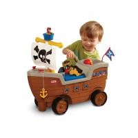 ราคา Little Tikes 2-in-1 Pirate Ship Toy - Kids Ride-On Boat with Wheels รถขาไถ เรือนั่งขาไถ ฉากเป็นเรือโจรสลัด **มือสอง** (19480915302)