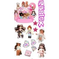 ราคา ท็อปเปอร์ ROBLOX GIRL | Roblox Girl Cake Topper Set ชื่อที่กําหนดเอง | ของตกแต่งเค้กวันเกิด | ROBLOX เสื้อกล้าม (43823270868)