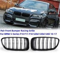 ราคา For BMW 5 Series F10 F11 F18 520d 530d 540i 2010-2017 Front Kidney Sport Grille 1Pair Gloss Black D (47005633986)