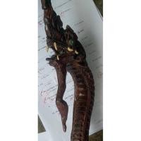 ราคา ไท้เท้าพญานาค(แกะสลัก) ทั้งชิ้น งานไม้ปิง ของสะสม สูงประมาณ110 cm. (57006152119)