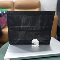 ราคา Muji มูจิ กระเป๋าไนลอน ใส่เครื่องเขียน สีดำ pencil case Nylon mesh Self-standing pouch B5 ++มือสอง++สภาพดี (29534785892)