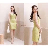ราคา **NEW**Dressสั้นสีเขียวมะนาว (14293499829)