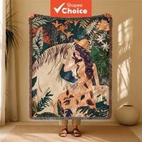 ราคา ผ้าห่มพู่สานไหมพรม-ลายม้าเดลิ (48755750933)