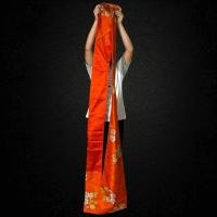 ราคา โอบิสภาพสวย สีแดงลายดอก ยาว 300 ซม. (29317719571)