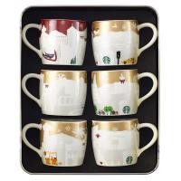 ราคา STARBUCKS : Taiwan Starbucks 2014 City Mug 3oz GOLD RELIEF SET [CHRISTMAS LIMITED EDITION] ของแท้ 100% (5948264740)