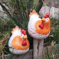 ราคา ตุ๊กตาเซรามิค ตุ๊กตาจัดสวน ตุ๊กตาจัดสวนหย่อม ไก่เซรามิค เซ็ท 2ตัว ไก่แจ้คู่ ไก่เกาะรั้ว สไตล์มินิมอล ขนาด 9นิ้ว (24380878186)