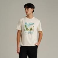 ราคา Mc JEANS (แม็คยีนส์) เสื้อยืดผู้ชาย เสื้อยืดแขนสั้น ทรงเรกูลาร์ สีครีมอ่อน (Mc Resort Collection) MTTZB07 (49855537407)