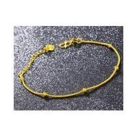 ราคา TANITTgemsสร้อยข้อมือเนื้อทองเหลืองแท้แบบลายเม็ดกลมพร้อมใบรับประกันสินค้า (9719432238)